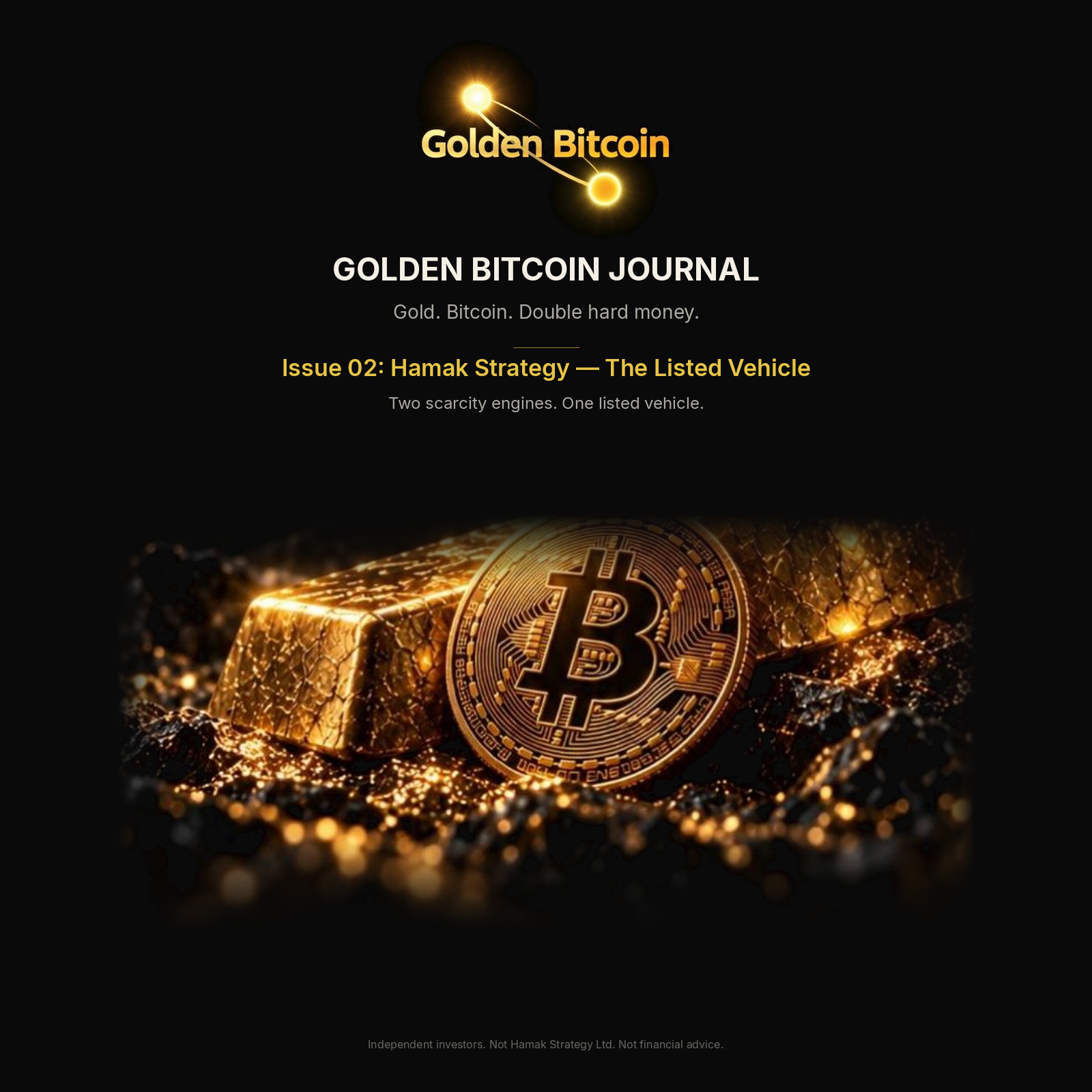 Golden Bitcoin Journal Issue 02 Hamak Strategy — The Listed Vehicle — cover still
