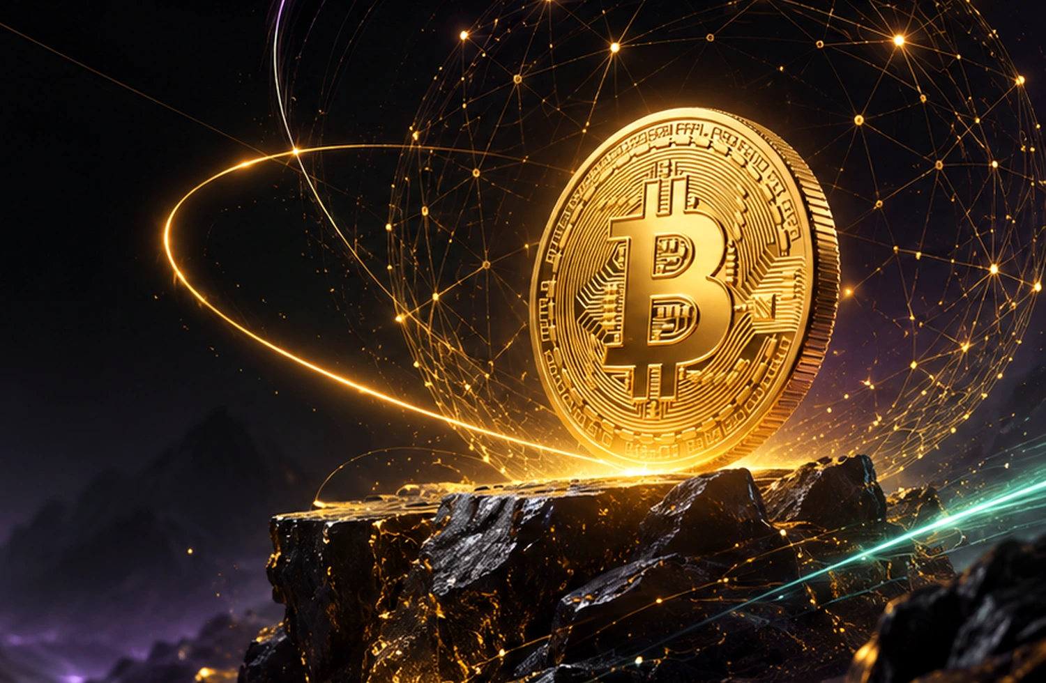 Cinematic Bitcoin visual